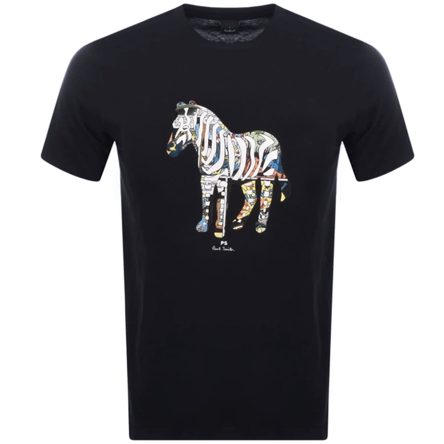 Alternative Image for ProductPS By Paul Smith Multi Zebra T Shirt Navy1