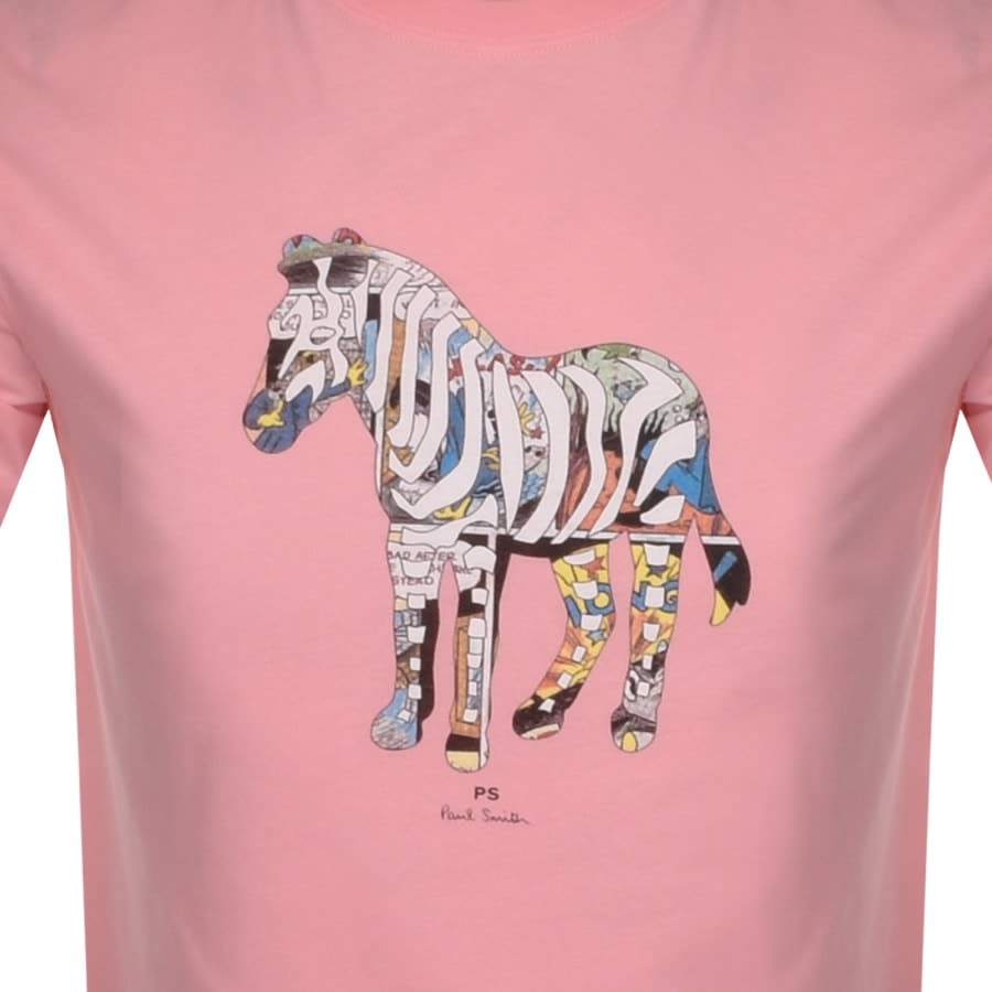 Alternative Image for ProductPS By Paul Smith Multi Zebra T Shirt Pink3