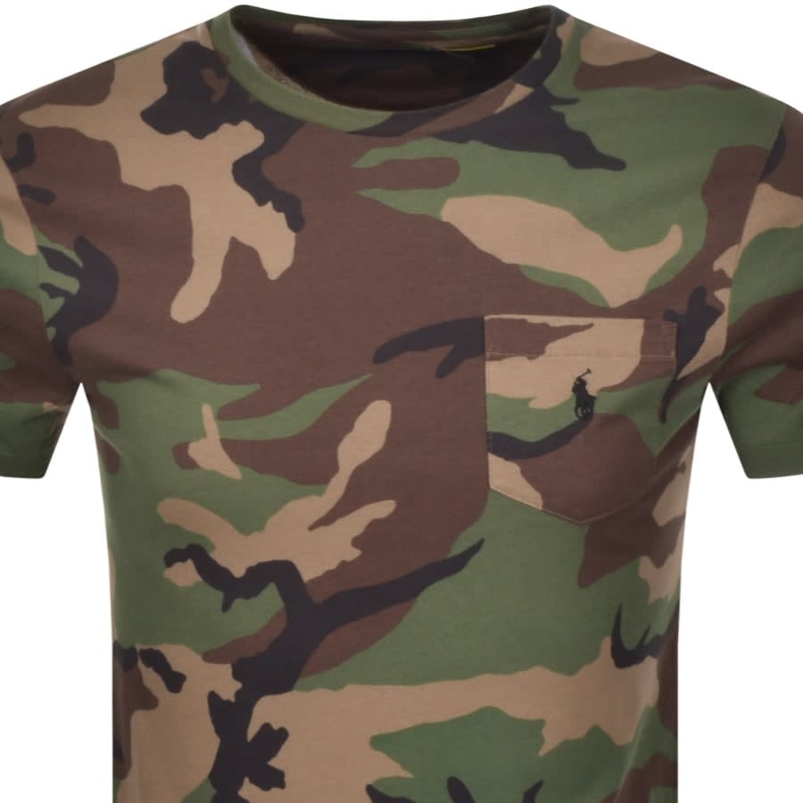 Alternative Image for ProductRalph Lauren Camouflage Print T Shirt Green2