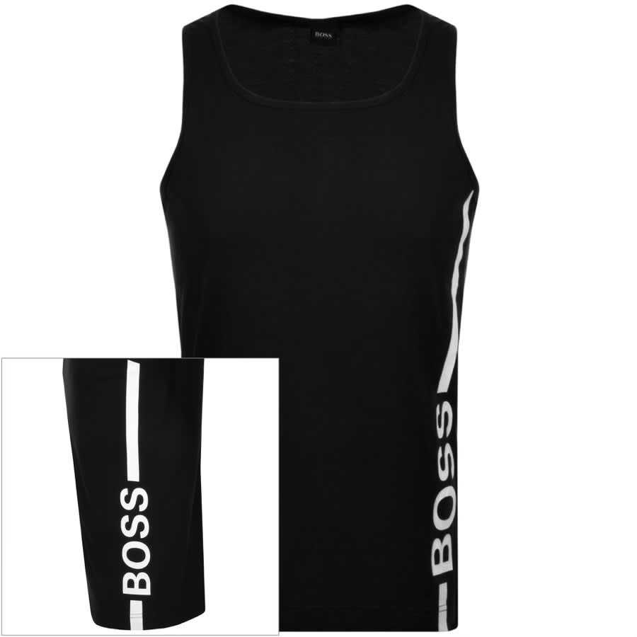Alternative Image for ProductBOSS Beach Logo Vest T Shirt Black1