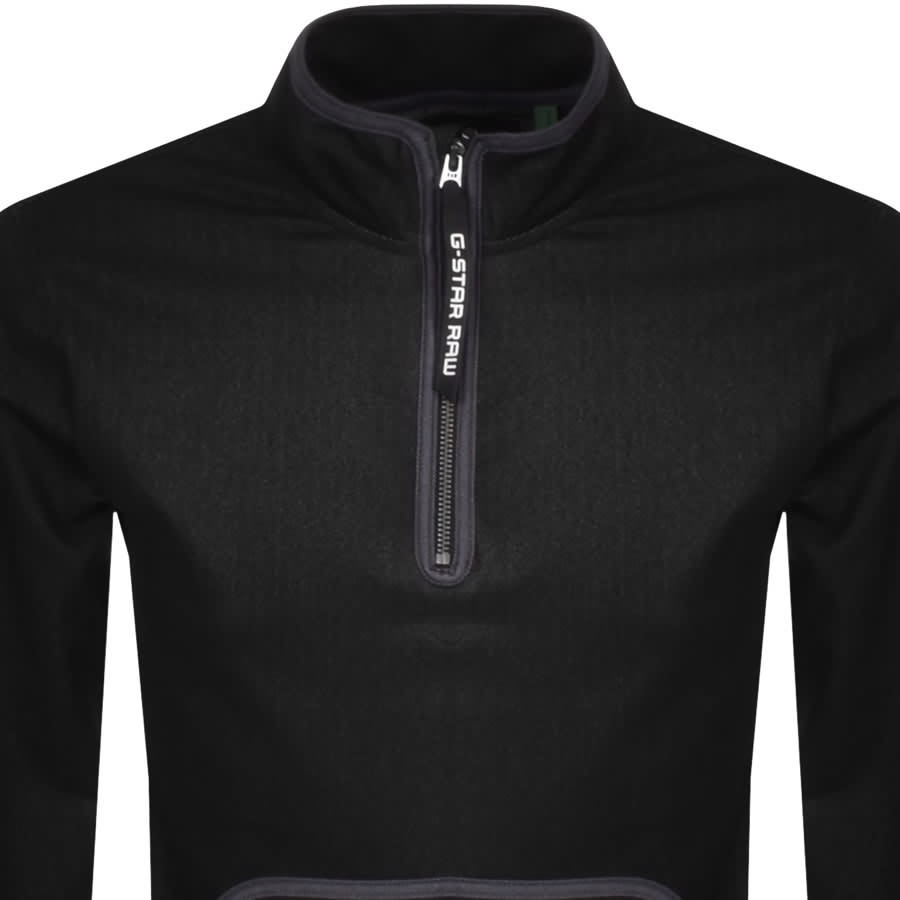 Alternative Image for ProductG Star Raw Half Zip Tweeter Sweatshirt Black2
