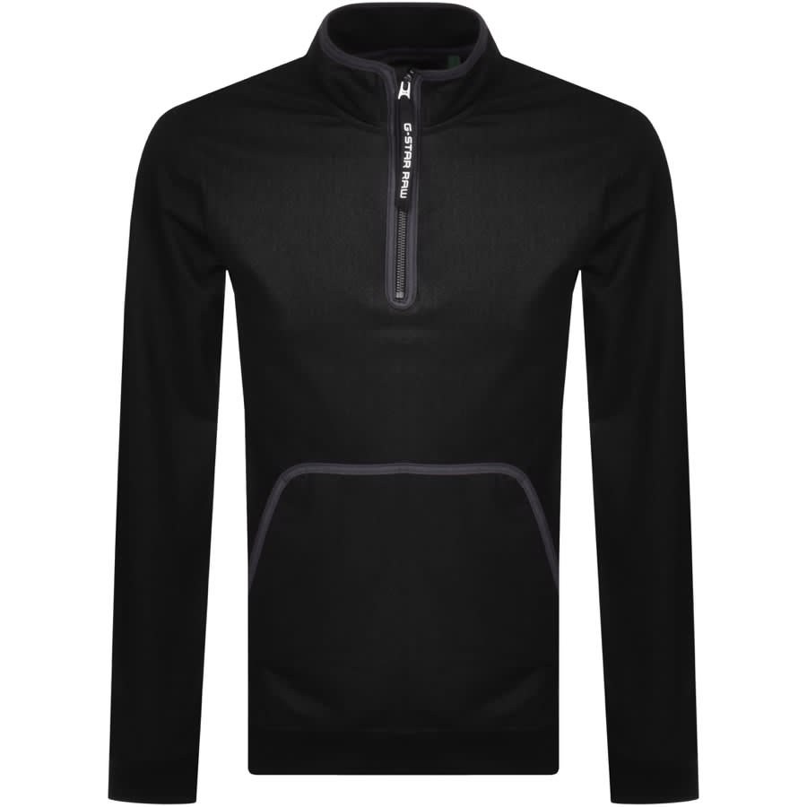 Alternative Image for ProductG Star Raw Half Zip Tweeter Sweatshirt Black1