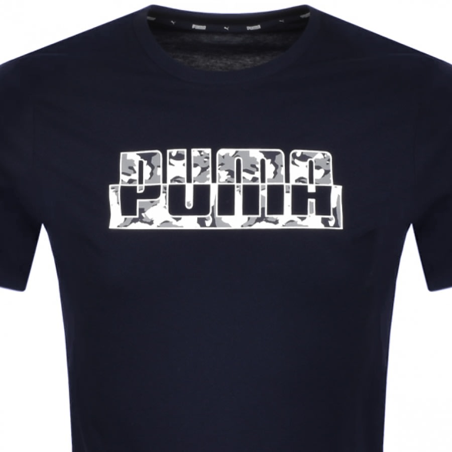 Alternative Image for ProductPuma Core Camouflage Logo T Shirt Navy2