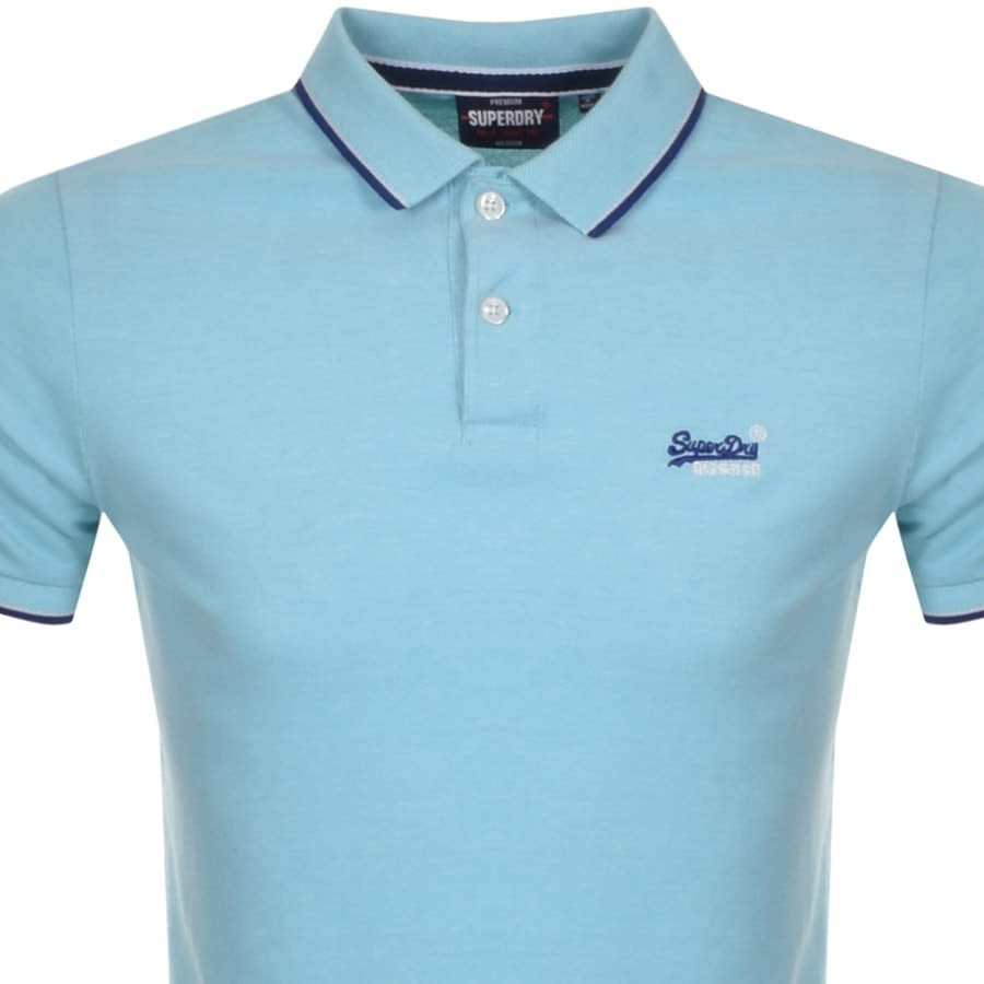 Alternative Image for ProductSuperdry Classic Pool Side Pique Polo T Shirt Blue2