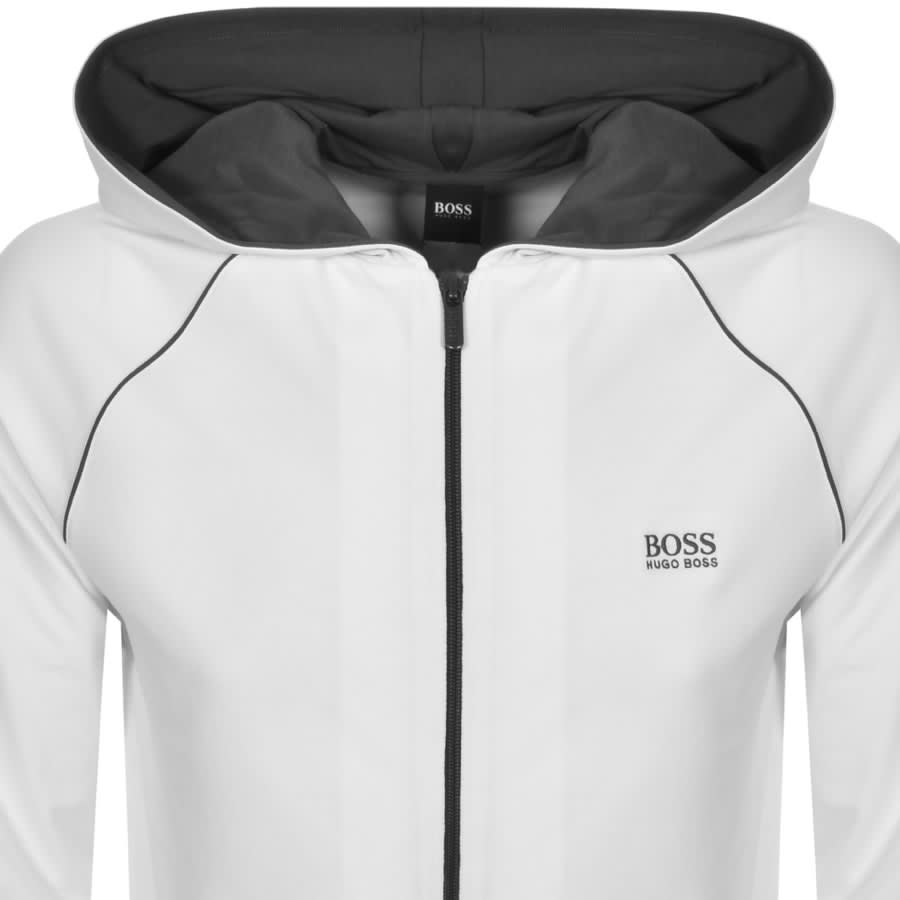 Alternative Image for ProductBOSS Bodywear Full Zip Hoodie White2