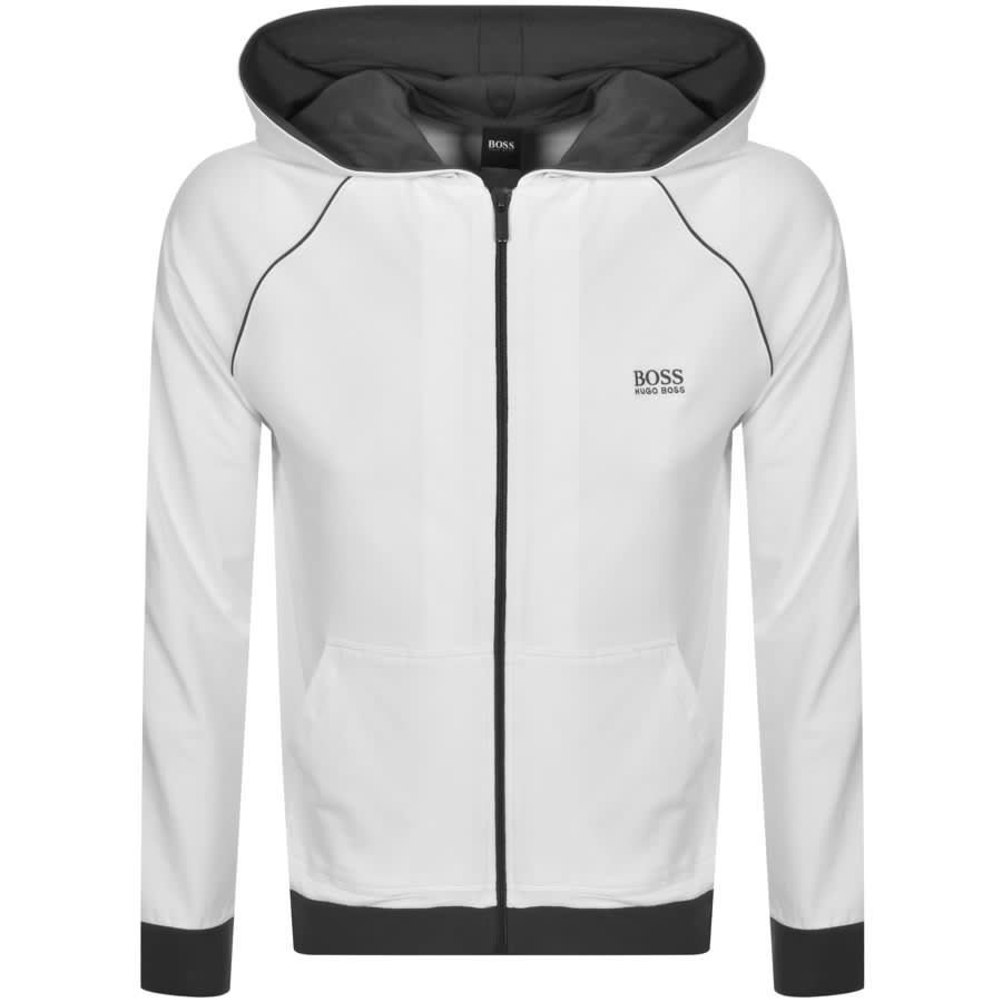 Alternative Image for ProductBOSS Bodywear Full Zip Hoodie White1