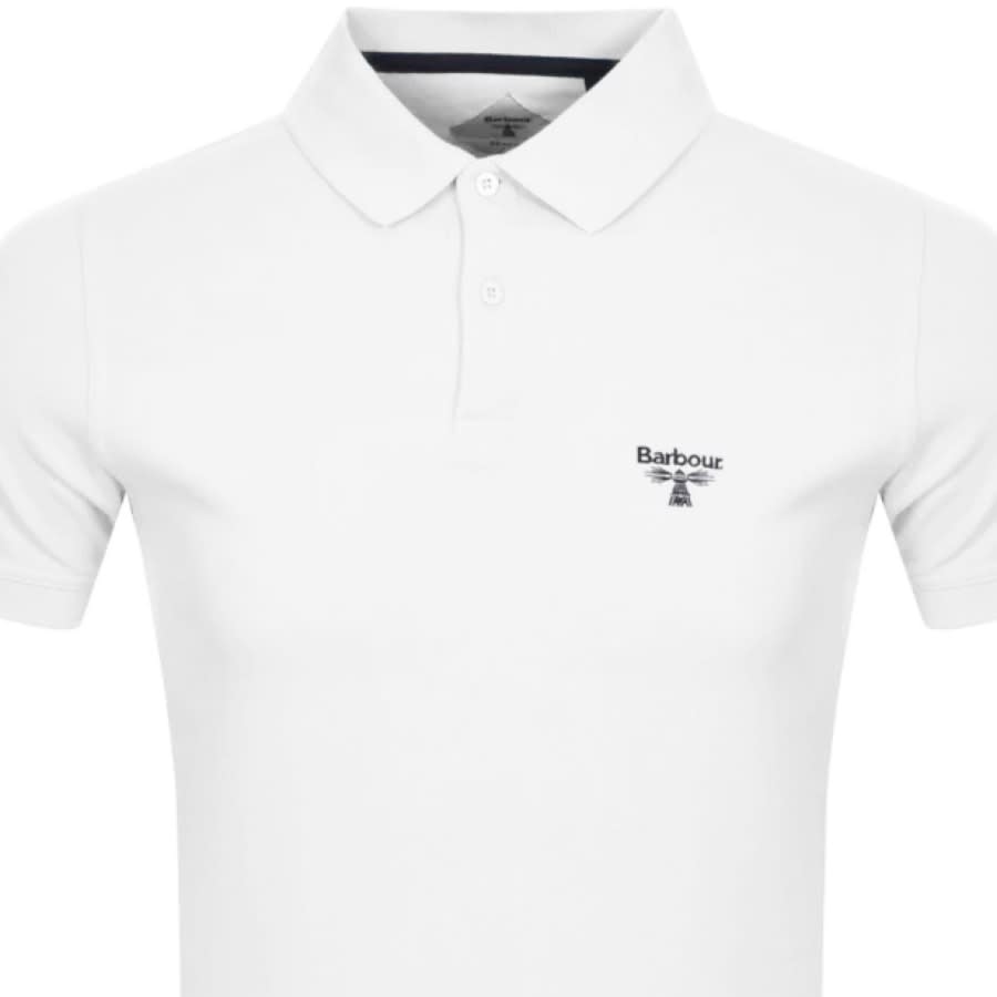 Alternative Image for ProductBarbour Beacon Short Sleeved Polo T Shirt White2