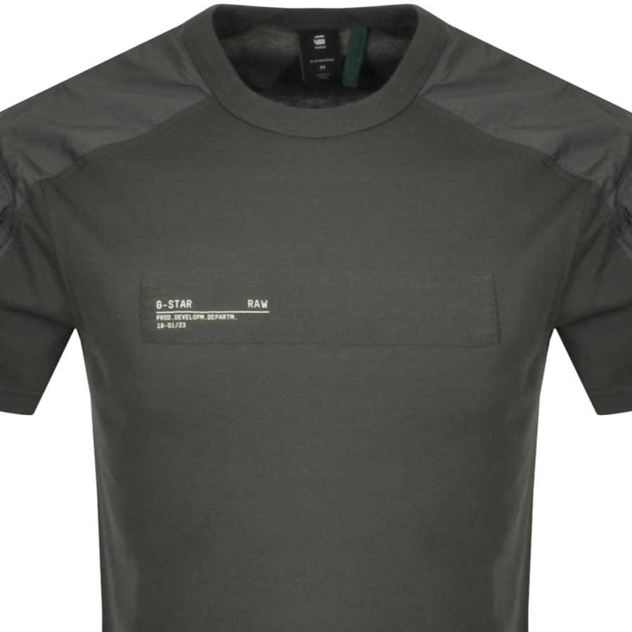Alternative Image for ProductG Star Raw Mix Woven Cargo T Shirt Khaki2