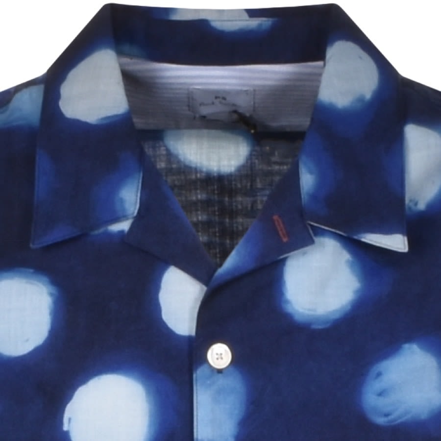 Alternative Image for ProductPS By Paul Smith Spotted Short Sleeved Shirt Navy3