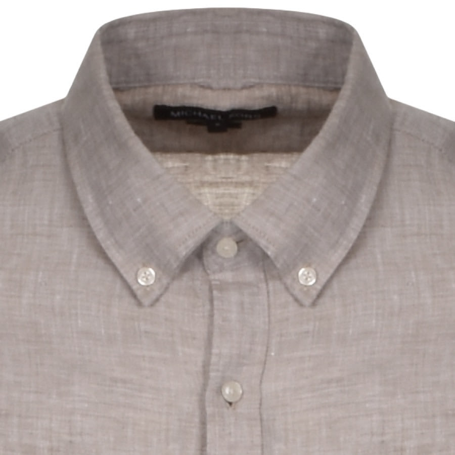Alternative Image for ProductMichael Kors Linen Short Sleeve Shirt Beige3