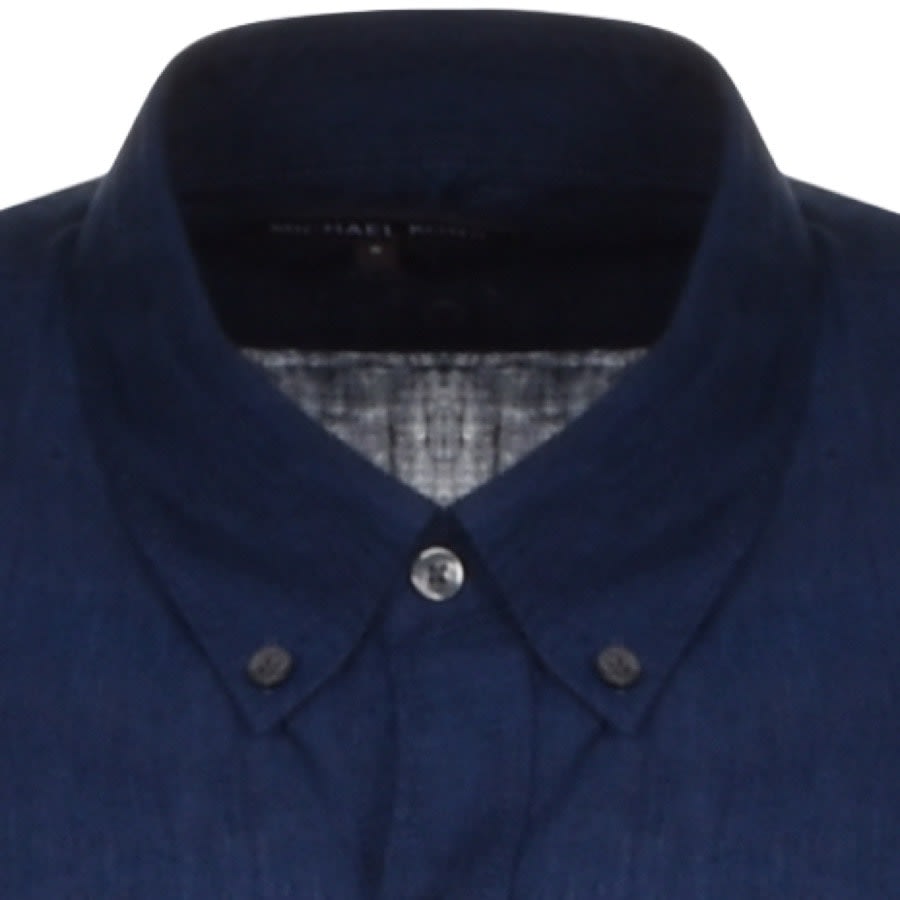 Alternative Image for ProductMichael Kors Linen Short Sleeve Shirt Navy3