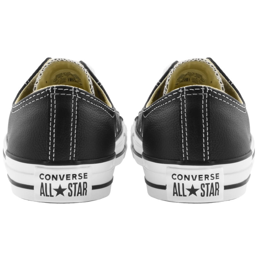 Alternative Image for ProductConverse Chuck Taylor OX Leather Trainers Black2
