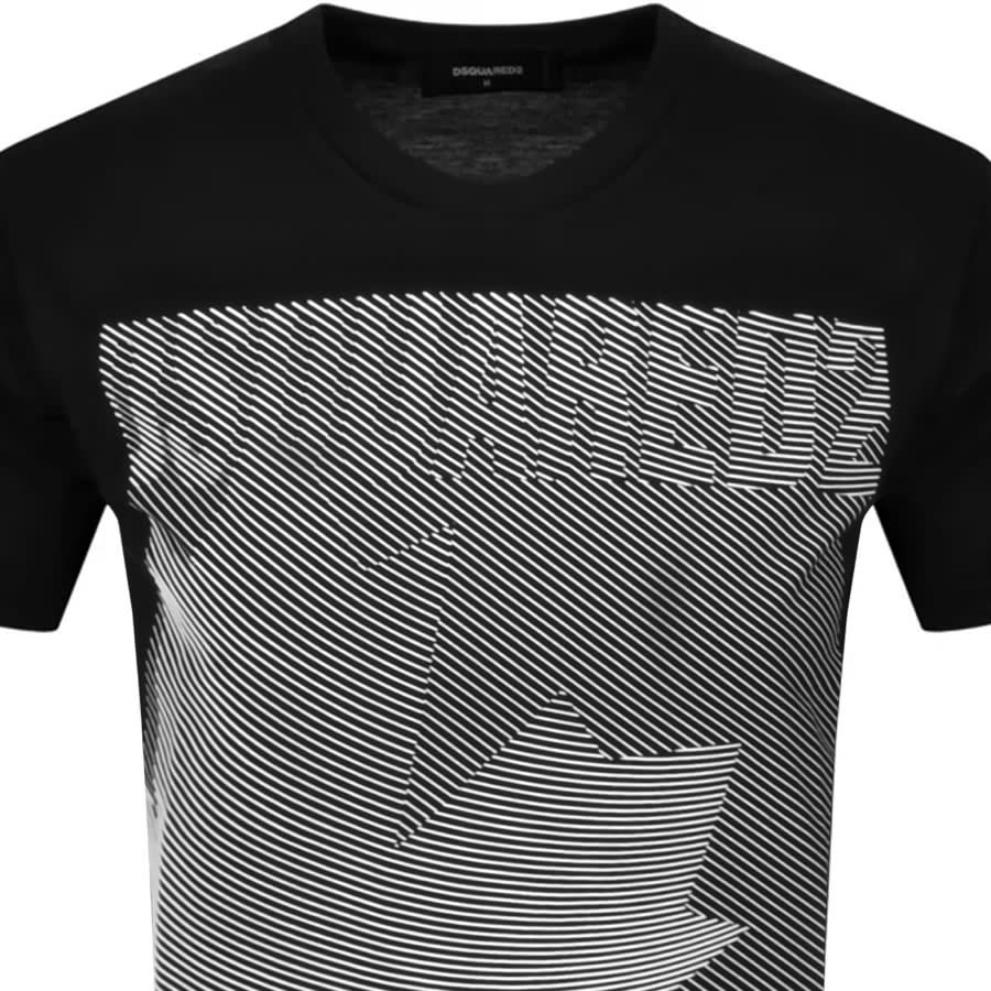 Alternative Image for ProductDSQUARED2 3D Leaf Logo T Shirt Black2