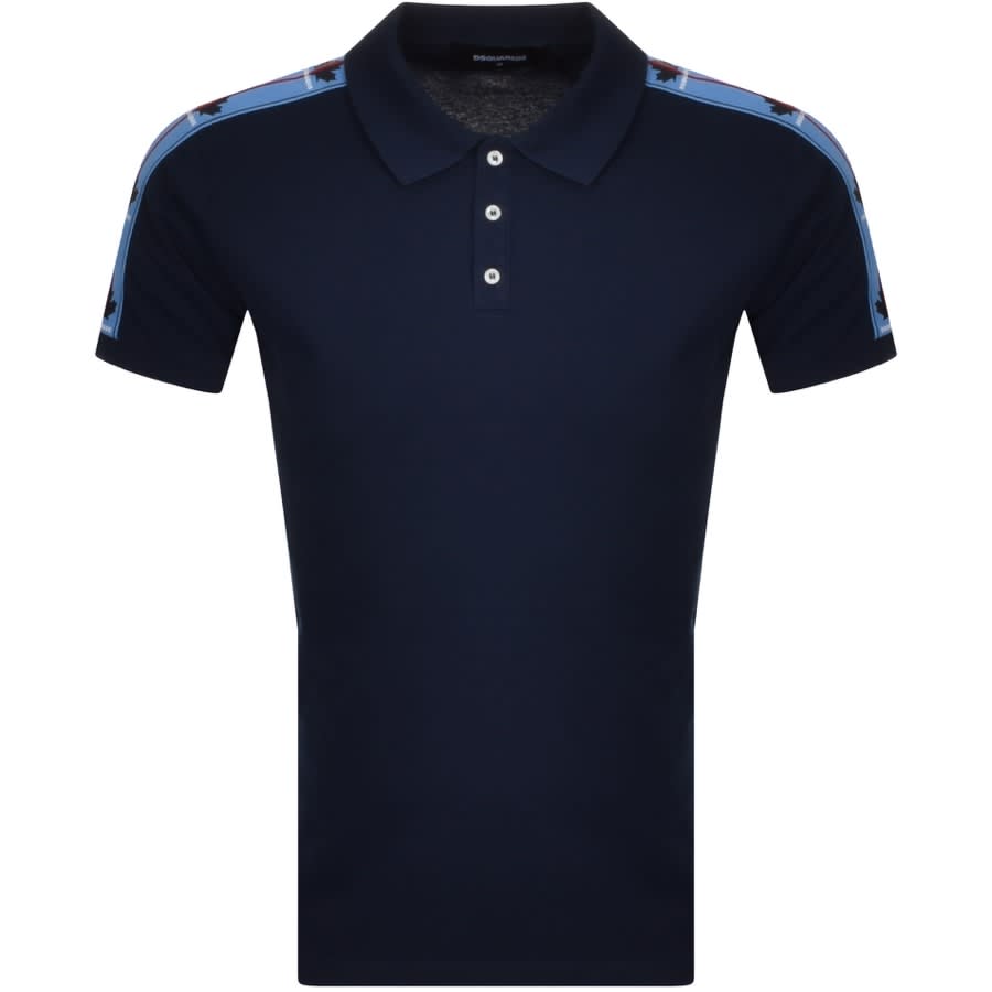 Alternative Image for ProductDSQUARED2 Taped Polo T Shirt Navy1