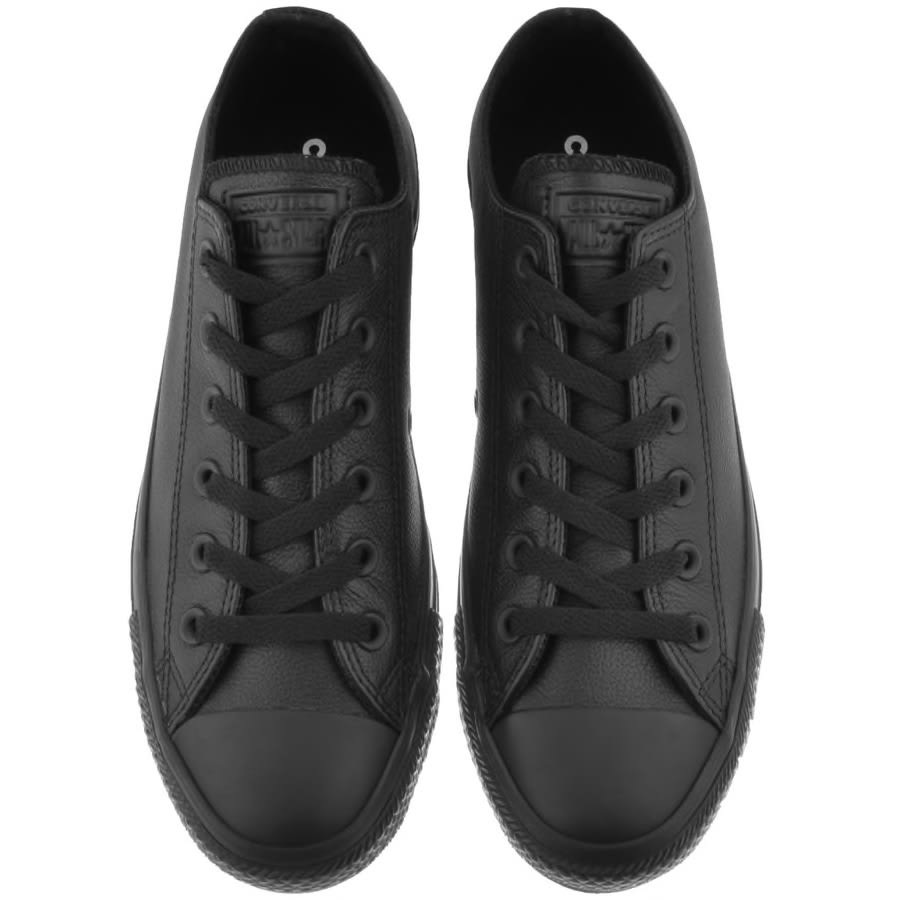 office black leather converse