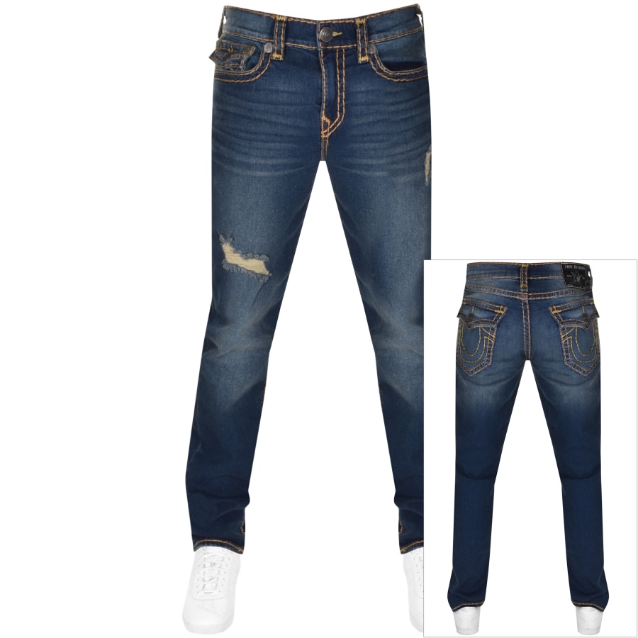 Alternative Image for ProductTrue Religion Geno Flap Super T Jeans Navy1