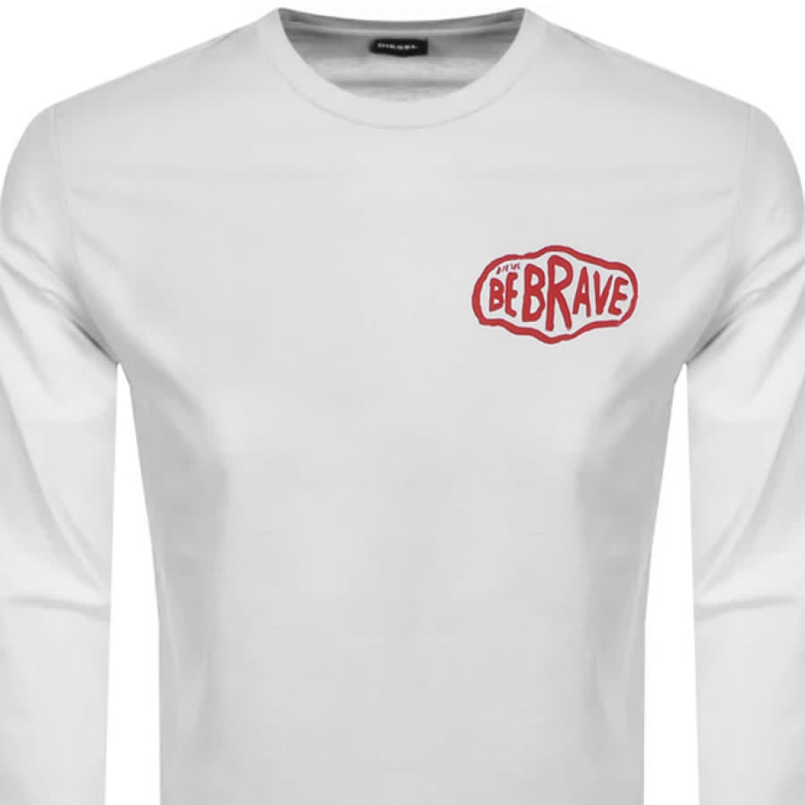 Alternative Image for ProductDiesel T Diegos K24 Long Sleeve T Shirt White2