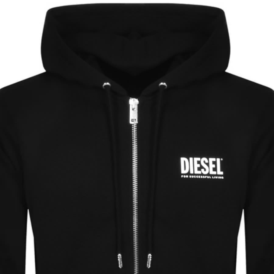 Alternative Image for ProductDiesel S Girik Full Zip ECO Logo Hoodie Black2