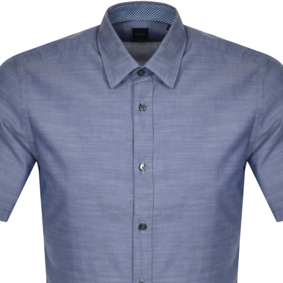 Alternative Image for ProductBOSS Luka 2 Short Sleeve Shirt Blue2