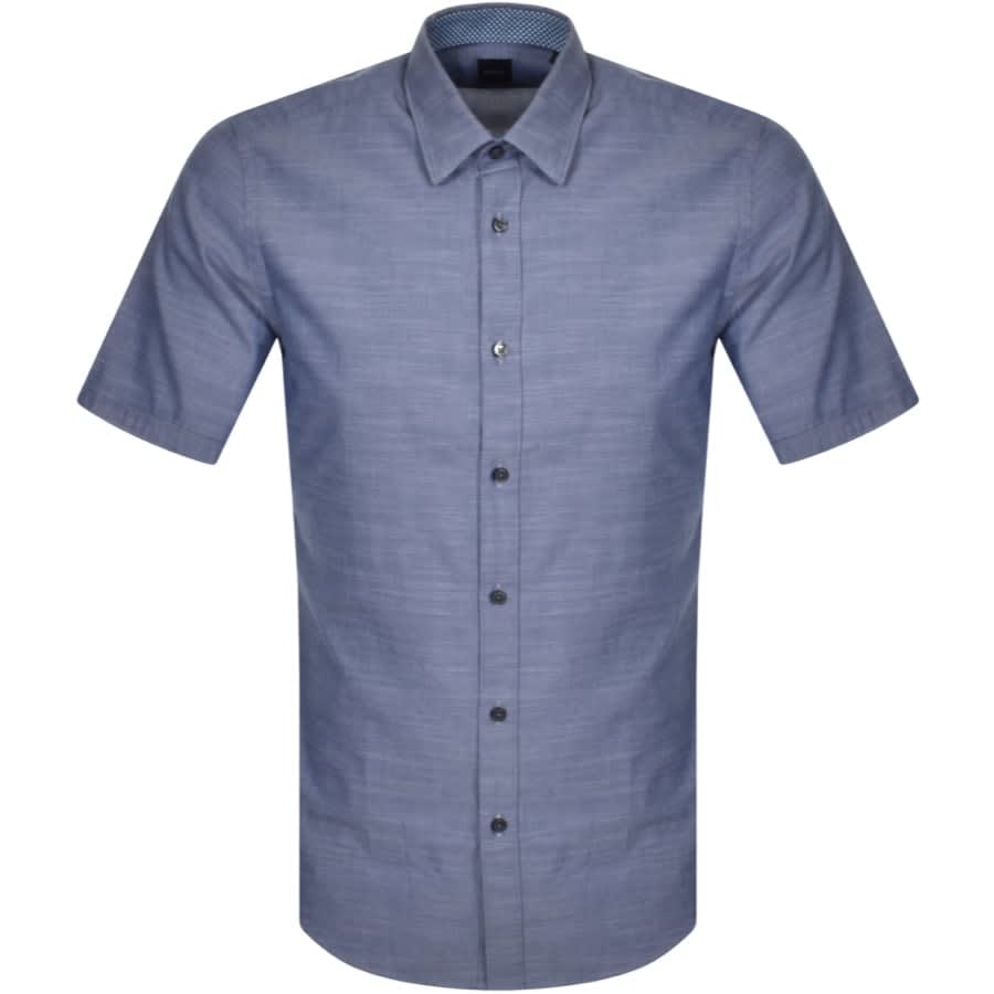Alternative Image for ProductBOSS Luka 2 Short Sleeve Shirt Blue1