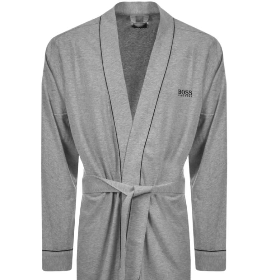 Alternative Image for ProductBOSS Kimono Bath Robe Grey2