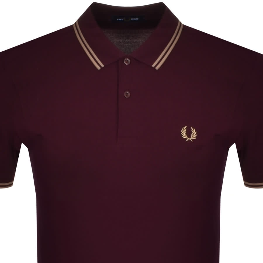 Alternative Image for ProductFred Perry Twin Tipped Polo T Shirt Burgundy2