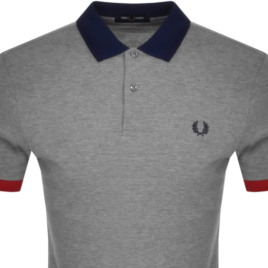 Alternative Image for ProductFred Perry Contrast Trim Polo T Shirt Grey2