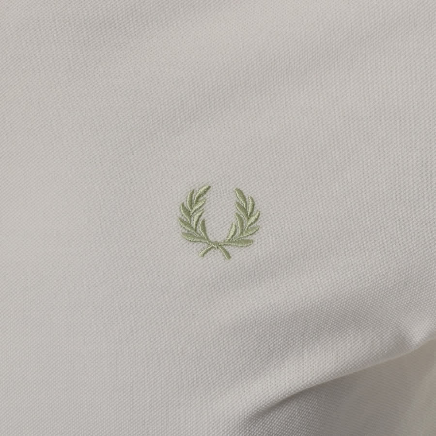 Alternative Image for ProductFred Perry Textured Tipped Polo T Shirt White3