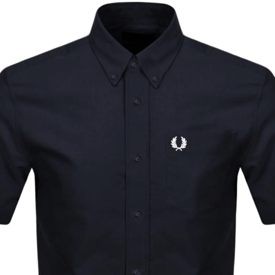 Alternative Image for ProductFred Perry Oxford Short Sleeve Shirt Navy2