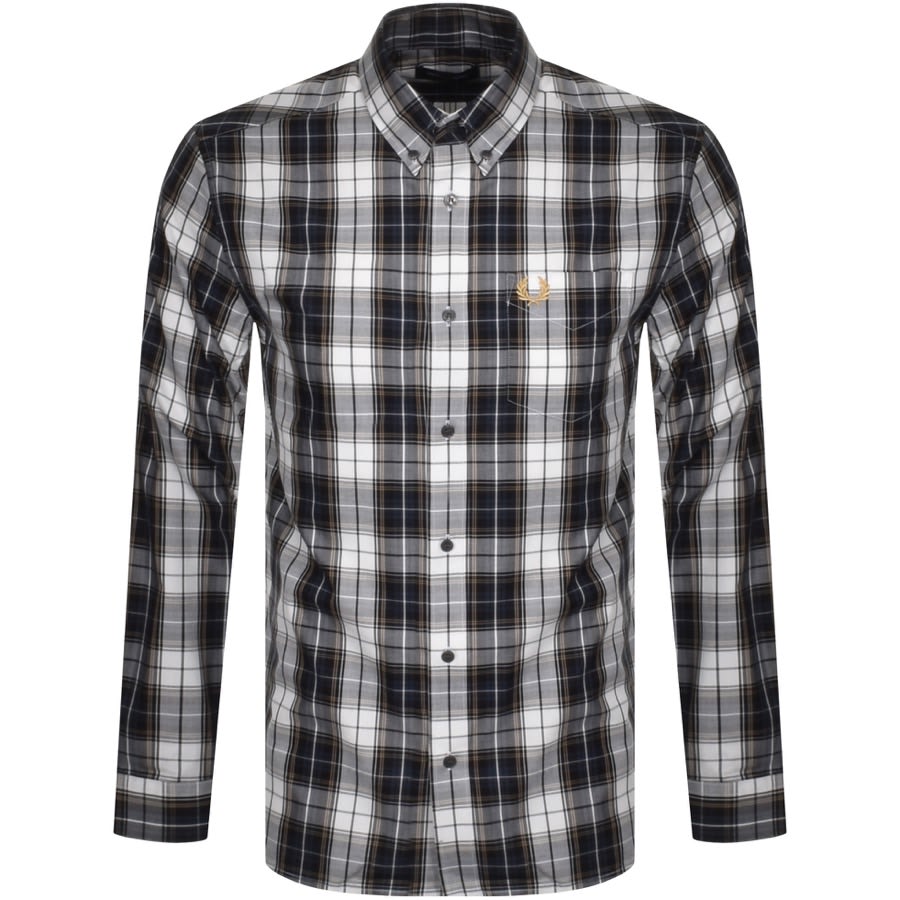Alternative Image for ProductFred Perry Check Long Sleeved Shirt Navy1