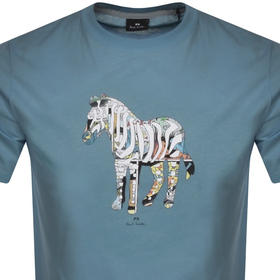 Alternative Image for ProductPS By Paul Smith Multi Zebra T Shirt Blue2