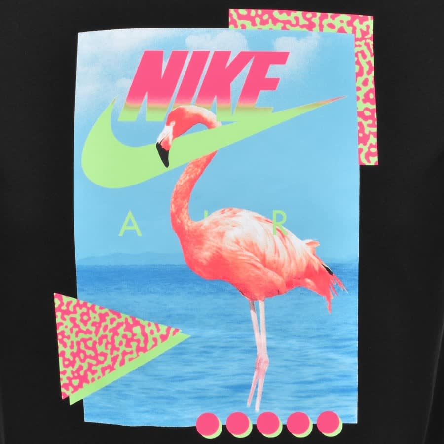 Alternative Image for ProductNike Crew Neck Beach Flamingo T Shirt Black3
