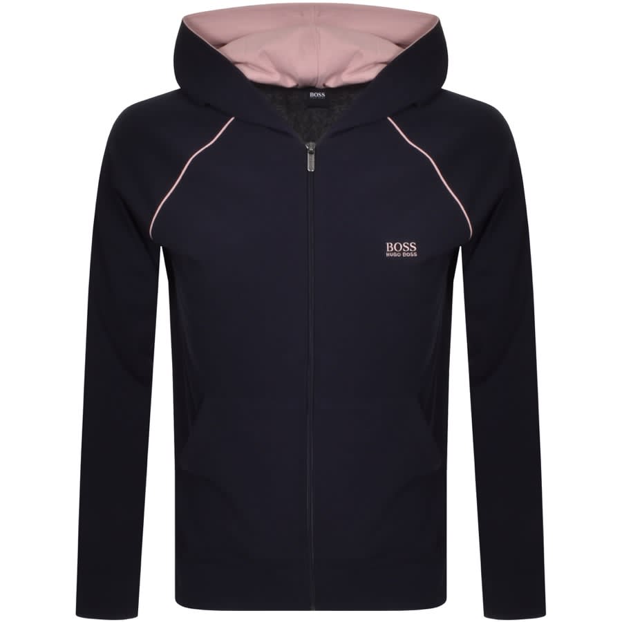 Alternative Image for ProductBOSS Bodywear Full Zip Hoodie Navy1