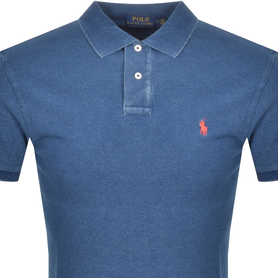 Alternative Image for ProductRalph Lauren Slim Fit Polo T Shirt Blue2