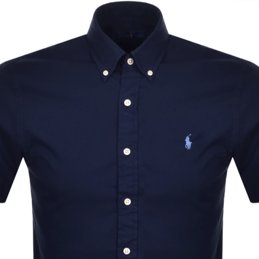 Alternative Image for ProductRalph Lauren Poplin Short Sleeve Shirt Navy2