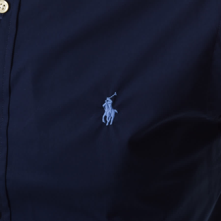 Alternative Image for ProductRalph Lauren Poplin Short Sleeve Shirt Navy3