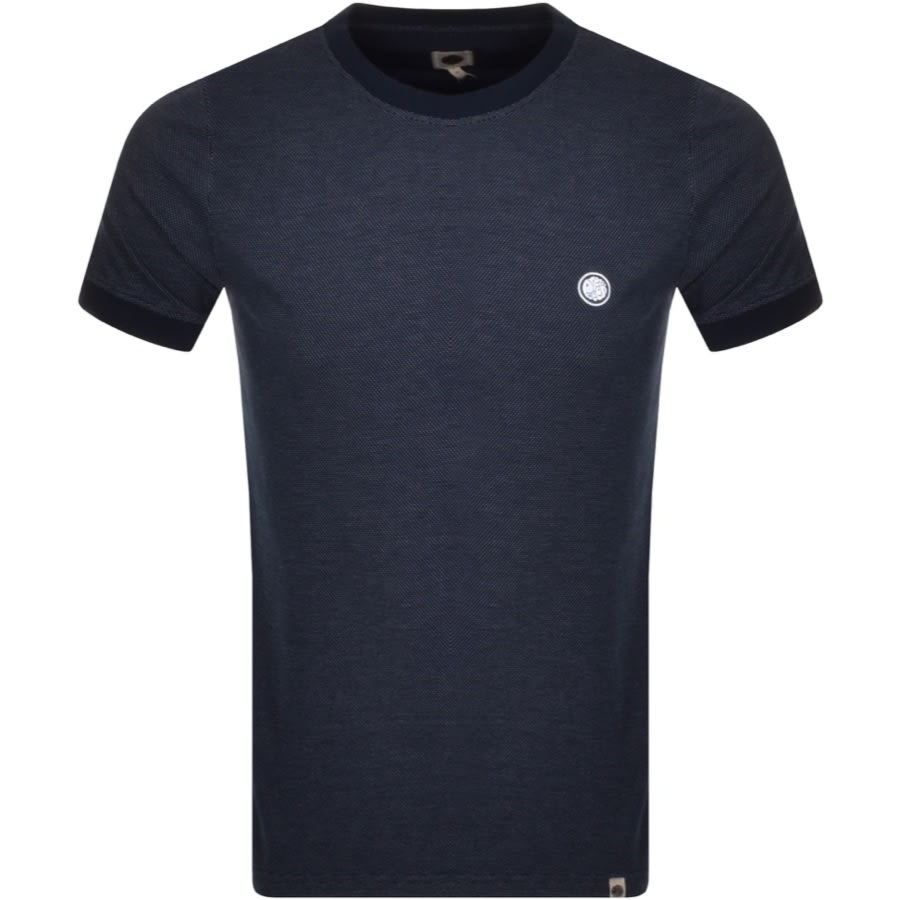 Alternative Image for ProductPretty Green Birdseye Tipped T Shirt Navy1
