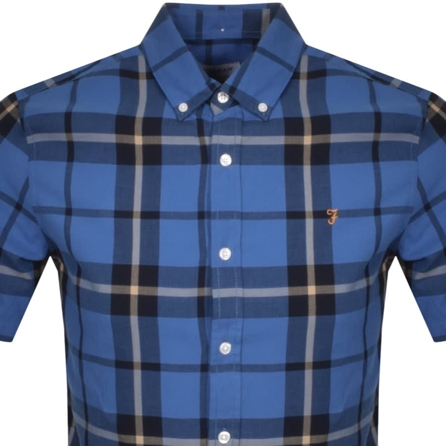 Alternative Image for ProductFarah Vintage Tekkers Short Sleeve Shirt Blue2
