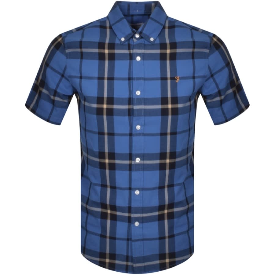 Alternative Image for ProductFarah Vintage Tekkers Short Sleeve Shirt Blue1