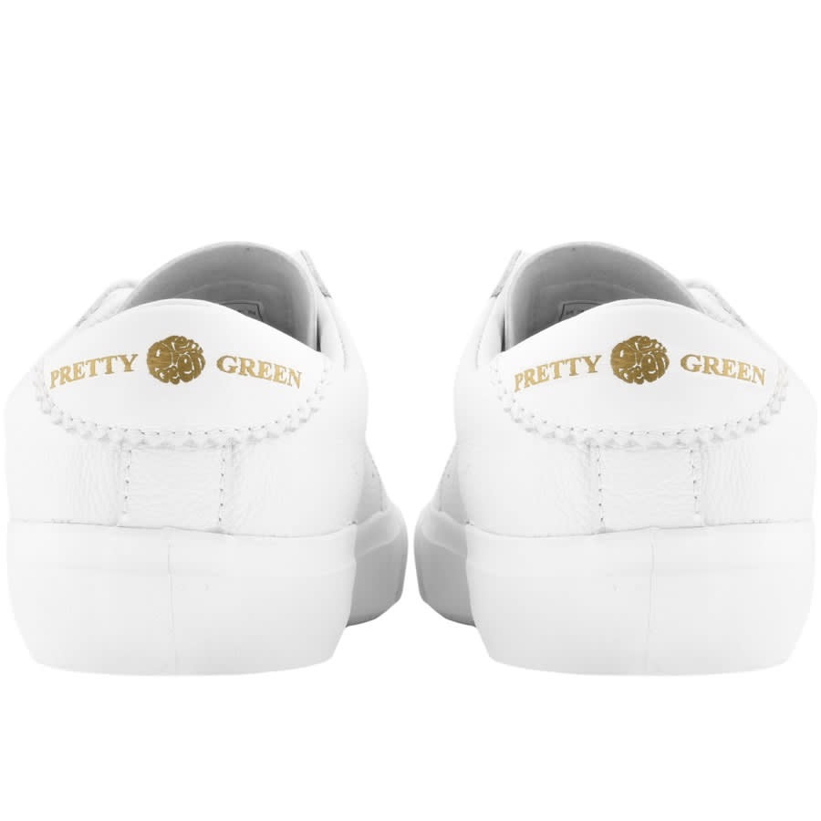Alternative Image for ProductPretty Green Leather Trainers White2