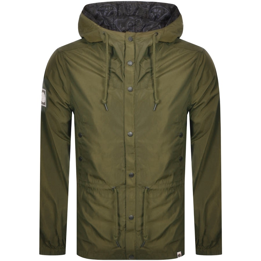 Alternative Image for ProductPretty Green Ridley Hooded Jacket Green1