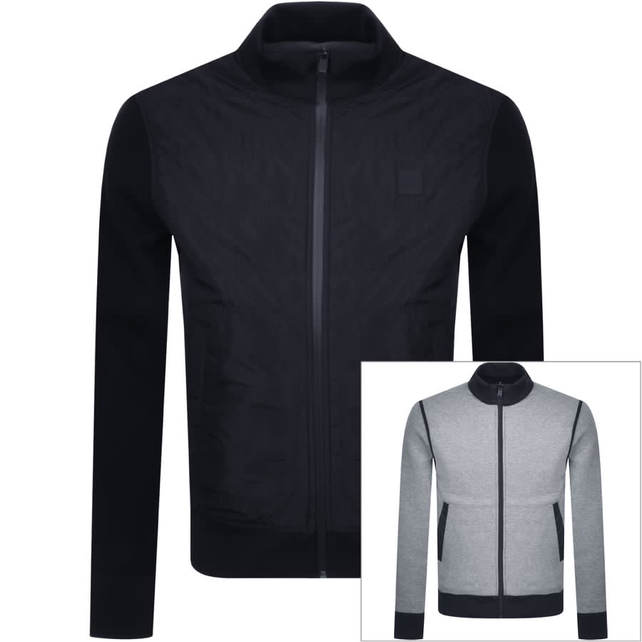 Alternative Image for ProductBOSS Reversible Full Zip Sweatshirt Navy1