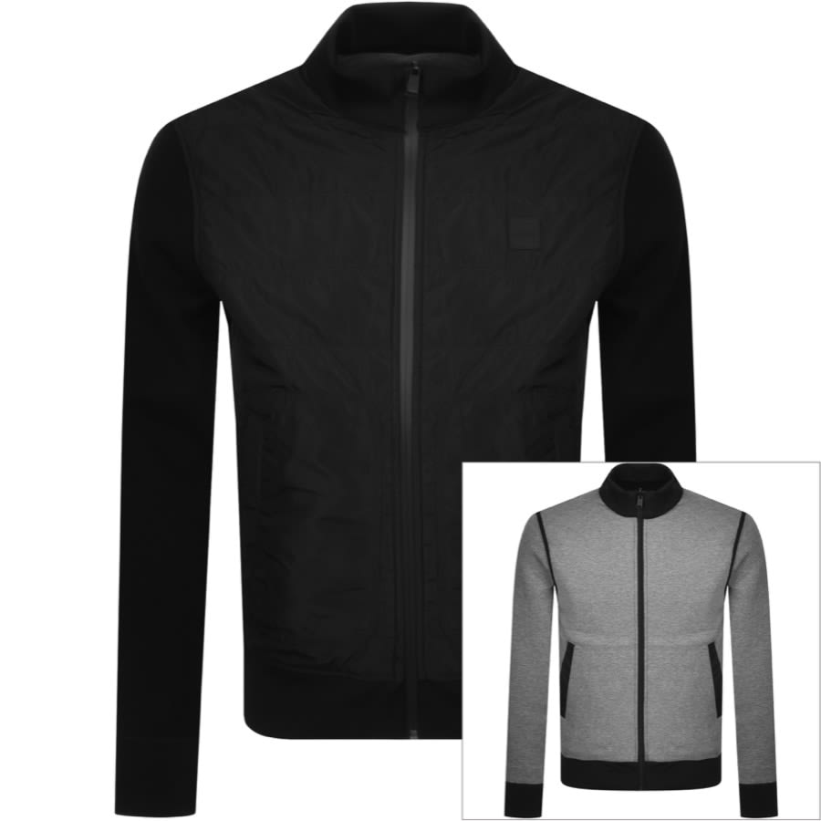 Alternative Image for ProductBOSS Reversible Full Zip Sweatshirt Black1