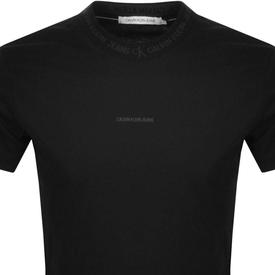 Alternative Image for ProductCalvin Klein Jeans Jacquard T Shirt Black2