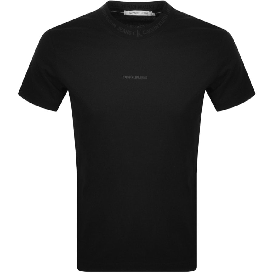 Alternative Image for ProductCalvin Klein Jeans Jacquard T Shirt Black1