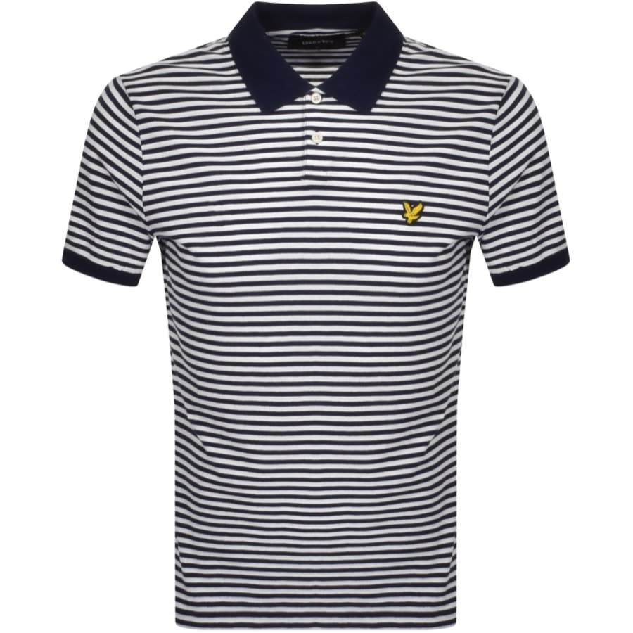 Alternative Image for ProductLyle And Scott Stripe Polo T Shirt Navy1