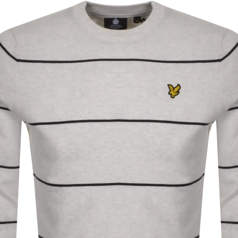 Alternative Image for ProductLyle And Scott Wide Stripe Knit Jumper Grey2