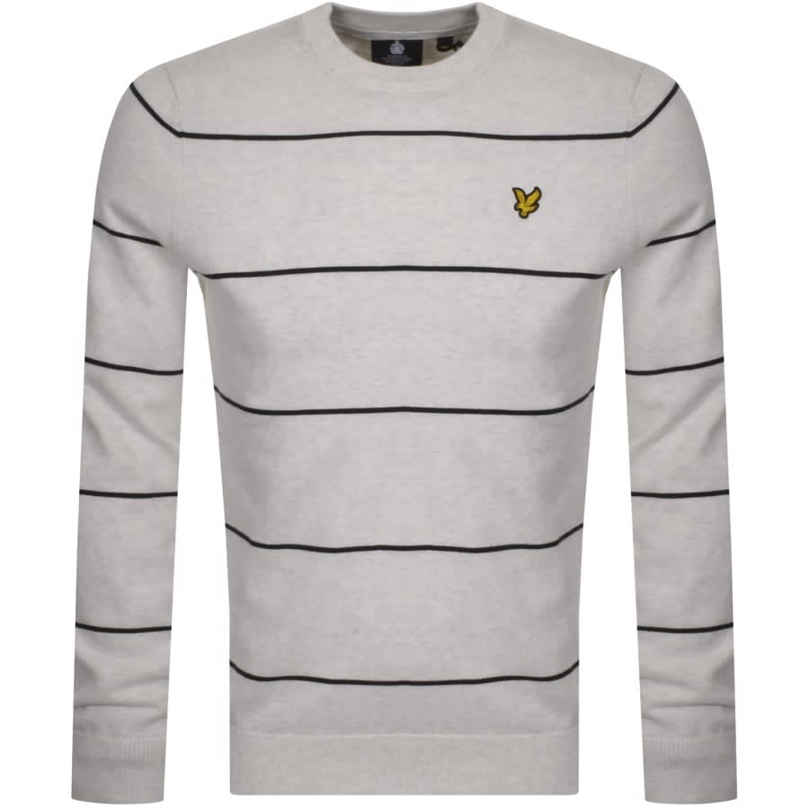 Alternative Image for ProductLyle And Scott Wide Stripe Knit Jumper Grey1