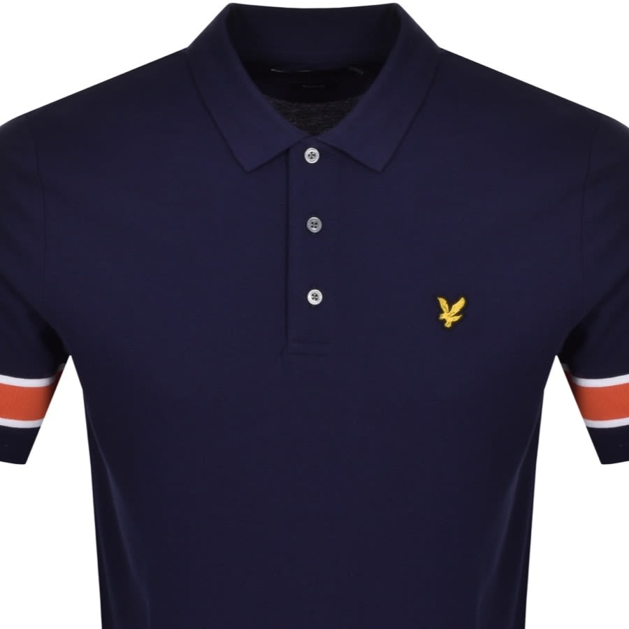 Alternative Image for ProductLyle And Scott Rib Short Sleeved Polo T Shirt Navy2