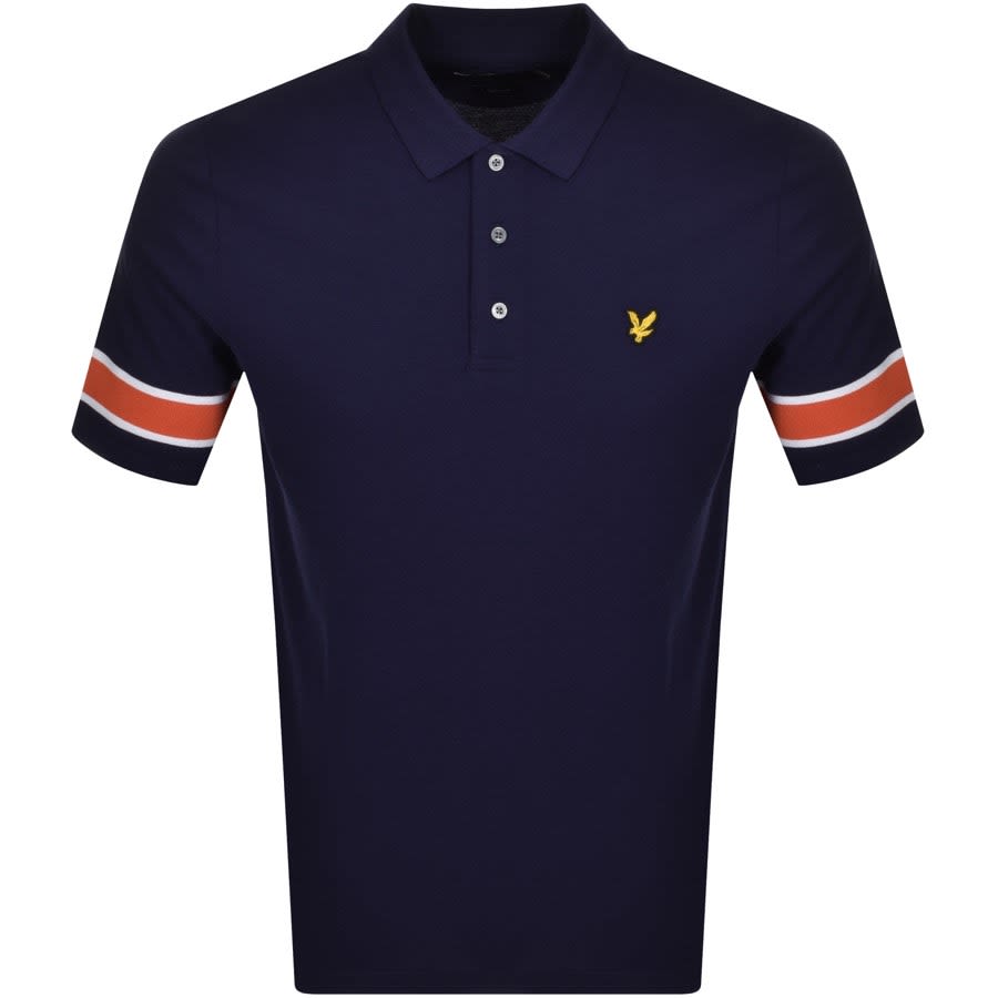 Alternative Image for ProductLyle And Scott Rib Short Sleeved Polo T Shirt Navy1